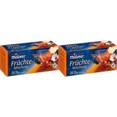 Amestec de fructe Meßmer | 25 pliculețe de ceai | Vegan | Fără gluten | Fără lactoză (pachet cu 2)