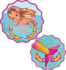 Simba 105733318 Păpușă Sirenă Evi Love Înotătoare, Multicoloră, Mărime Unică