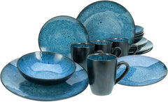 Creatable, 23630, CAPRI-Serie - Reaktive Emaille, Geschirrset 16-teilig Geschirrsets Naty Shop Blue Kombiservice 16-tlg.