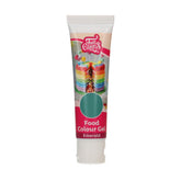Funcakes Food Color Gel Emerald: Colorant alimentar foarte concentrat pentru aluat, cremă, fondant și marțipan. Dozare ușoară. Picătură individuală pentru a crea culori vibrante. Halal. 30 g.