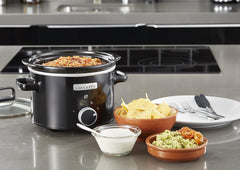 Slow Cooker Crockpot, abnehmbare Keramikschüssel, leicht zu reinigen, 2,4 Liter (1-2 Personen) Slow Cooker Naty Shop