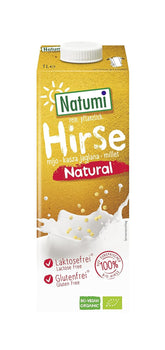 Natumi Bio Hirsedrink Natur, 6 x 1L – Laktosefrei, Vegan, Bio, Glutenfrei, Milchfreie, Milchfreie Alternative