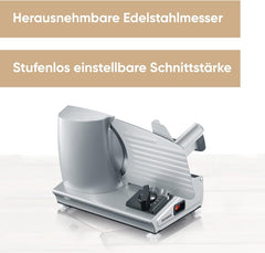 SEVERIN Multifunktionsschneider für Brot, Wurst oder geriebenen Käse und Naty Shop-Schneider