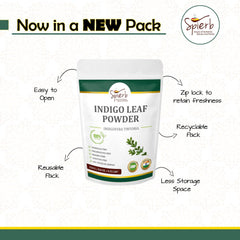 Indigo pulbere (250 Gm / 8.8 oz / 0.55 Lbs) pentru păr pentru utilizare cu pulbere de henna pentru a vopsi părul negru - 100% pur Natural Indigofera tinctoria frunze pulbere vopsea de păr Vopsea pentru par Naty Shop