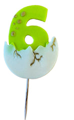 Decoratiune comestibila din zahar, Cifra 6 Decoratiuni din Pasta de Zahar Nati Shop