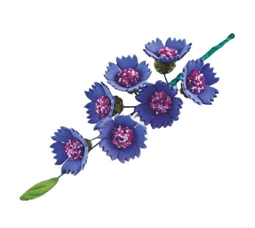 Decoratiune comestibila din zahar,Crenguta Albastrele Nati Shop