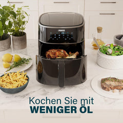 Princess Digital Hot Air Fryer - Capacitate variabilă a vasului - 8 litri maxim - 6 programe presetate Electrocasnice Naty Shop