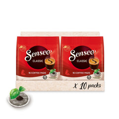Pads Classic, 10 x 16 Getränke, 160 Kaffee Pods, inklusive Pad Dose