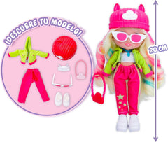 S2 Hannah Modepuppe mit Langen Haaren, Stoffkleidung und 10 Accessoires – Spielzeuggeschenk für Mädchen und Jungen + 5 Jahre