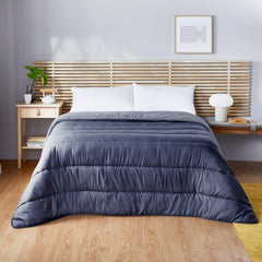 Pikolin Home - Plapumă reversibilă 300 G - Umplutură nordică bicoloră - Pentru pat 150 - Cosy, cald, respirabil, galben muștar, 240 X 220 Cm Plapumi si pilote Naty Shop