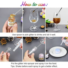 Essbarer Glitzer für Getränke, 4 Gramm Glitter Naty Shop