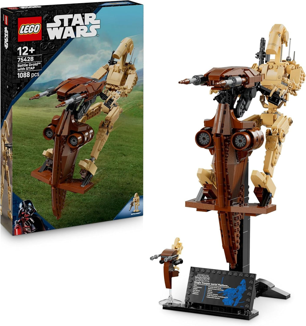LEGO Star Wars 75428 Kampfdroide mit STAP Bauspielzeug - Spiel- und Ausstellungsfigur mit Speeder - Sammlergeschenk für Jungen ab 12 Jahren, Teenager und Fans von Die dunkle Bedrohung