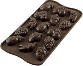 Forma Silicon Praline Silikomart Fructe 3.2 x 3.2 x H 1.5 cm, 10 ml, 15 cavitati (SCG32) Bucatarie Naty Shop