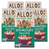 Allos, ungesüßtes Beerenmüsli, Packung 5 x 500 Gramm Cereals Naty Shop Berries