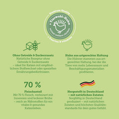 MERA Cats Nature Insekt Premium Katzenfutter Nass 12x85g | ohne Zucker und Getreide| Nachhaltig & mit viel Insektenprotein | Adult Katzennassfutter