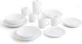 Komplettes weißes Tafelservice für 6 Personen. Geschirrsets Naty Shop Tableware Tableware + Tassen