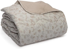 Foppapedretti noptieră & plapumă naturală pentru pat dublu 2P; frunze de nisip, capac 100% bumbac, Made in Italy Plapumi si pilote Naty Shop Nisip cu frunze 160 X 190 Cm