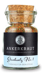 Ankerkraut Steaksalz No. 1, das pefekte Finisher- und Steakhouse-Salz, 80g im Korkenglas