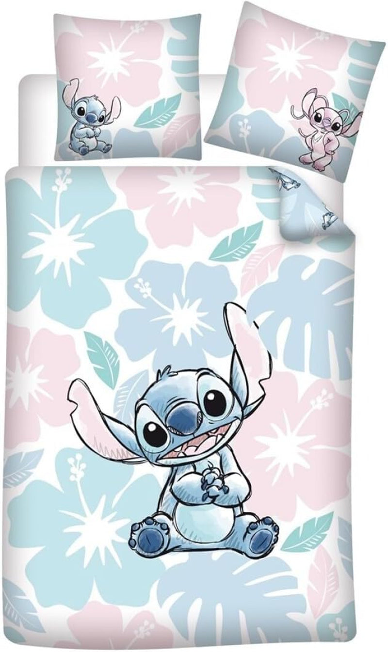 Bettwäsche „Stitch Flowers“ Für Einzelbett Bettwäsche – Kinder Naty Shop Standardtitel