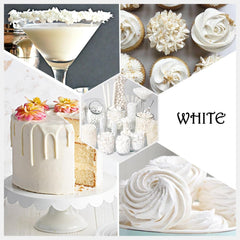Lebensmittelfarbe Gel - 150G Konzentrierte Gel Lebensmittel Farben Zum Backen, Kuchen Dekorieren, Kekse Und Macaron - Zuckerfrei Food Coloring Für Getränken, Osterei, DIY Seifen Und Basteln (Weiß) Naty Shop
