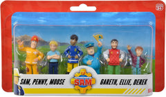 Simba 109252538 – Feuerwehrmann Sam Figuren-Set, 6 Teile, 2 sortiert, nur eine Version im Lieferumfang enthalten, 5–7 cm große Spielfiguren, ab 3 Jahren. Actionfiguren Naty Shop