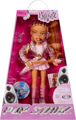 BRATZ Pop Starz Yasmin – Păpușă la modă cu talisman de colecție, ținută și accesorii muzicale