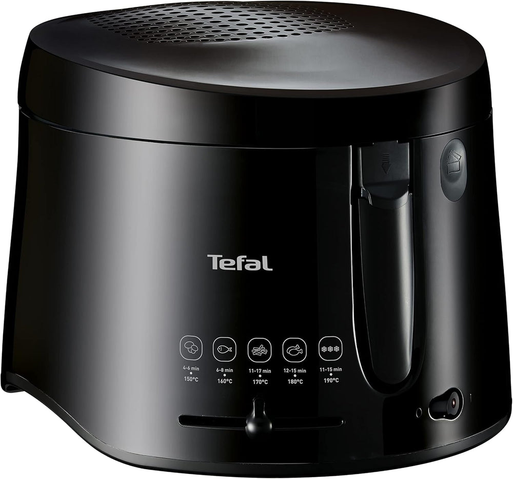 Tefal Maxi Fry Fritteuse, Cool-Wall-Technologie, 1,2 kg, einstellbarer Thermostat, Haushaltsgeräte Naty Shop Schwarz