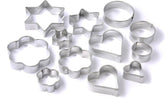 Set de 12 forme pentru fursecuri Zenker, forme pentru fursecuri, biscuiți și fondant, diferite dimensiuni și o varietate de modele, cantitate: 1 x set de 12 piese