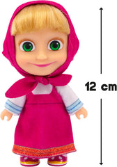 Masha & Michka, Masha Puppe, 12 cm, und der Bärka-Plüschtier 20 cm, Spielzeug für Kinder ab 3 Jahren, , MHA21