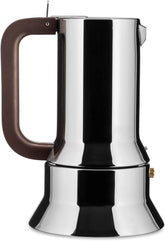 Alessi 9090/6 Espressor cu 6 căni pentru inducție, oțel inoxidabil, argintiu, 15,5 x 13,5 x 27 cm