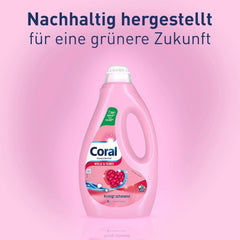 Coral Feinwaschmittel für Wolle und Feinwäsche, 23 Waschgänge, 1,15 Liter Waschmittel Naty Shop