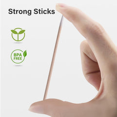 600 Stück Wattestäbchen Holz Spitz,Reinigungsstäbchen,Microbrush Stäbchen Wattestäbchen Für Tattoo,Augenbrauen,Beauty,Lippenstift,Wimpern, Make-Up,Nagel Zubehör,Augenbrauen Tattoo