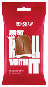 Fondant maro închis 250 g - Gata de întins, perfect pentru glazura și decorarea prăjiturilor, cupcakes și biscuiți - maro închis - 250 g Pasta de zahar Naty Shop Default Title