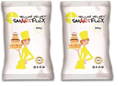 Fondant Yellow Velvet, 250 g Pasta de zahar Naty Shop 250 G (pachet de 2)