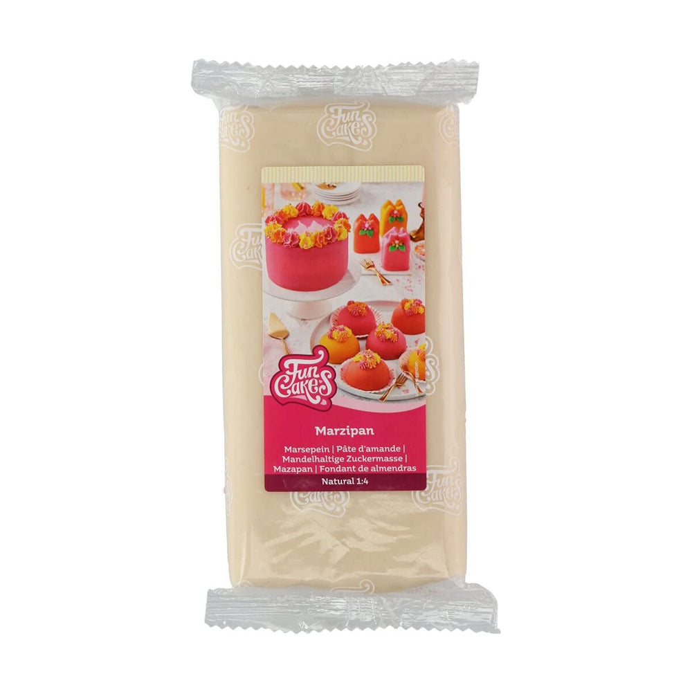 FunCakes pastă de zahăr pe bază de migdale (marțipan olandez) Natural (1:4): Gata de rulat, Ușor de folosit, Perfectă pentru decorarea prăjiturilor, Halal, kosher și fără gluten. 1 kg. Pasta de zahar Naty Shop Default Title