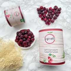 myfruits cireșe amare liofilizate, 80g, fără aditivi, din 100% cireșe, fructe liofilizate și deshidratate Produse deshidratate Naty Shop