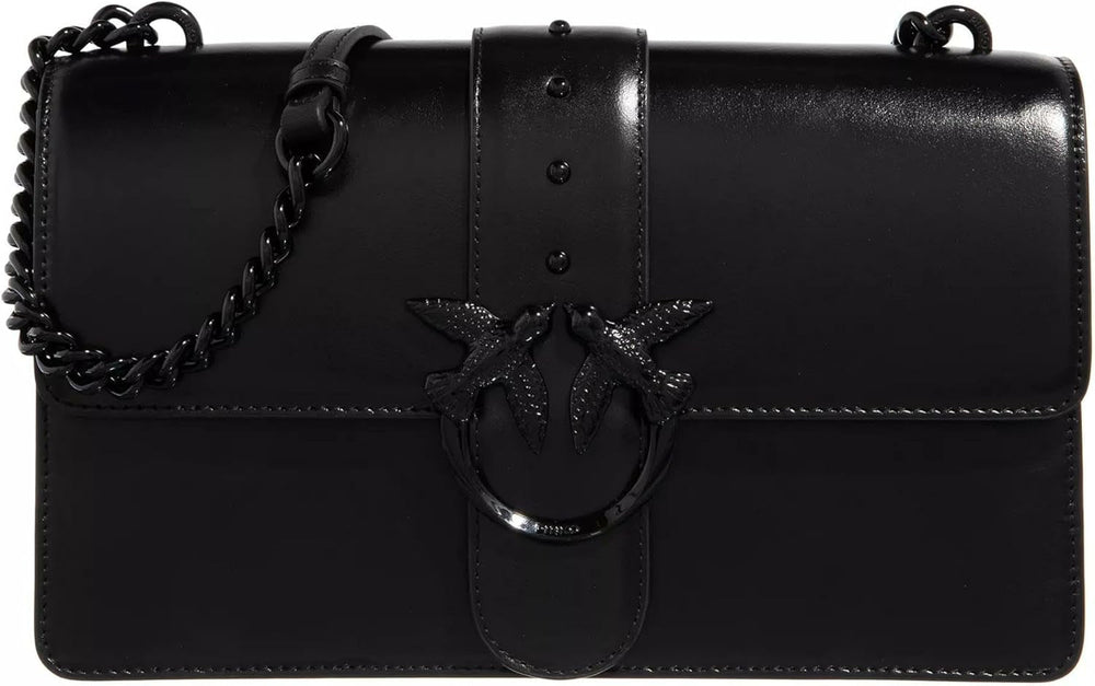 Pinko Ladies Love One Classic Cl Naplack Colour Block Bag Genti Femei Naty Shop Z99B_B Black Sedan Block Colour