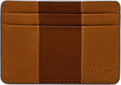 Portofel Fossil pentru bărbați Everett, piele/PVC portcarduri maro mediu 10,2 cm L x 0,6 cm l x 7,0 cm H ML4398210 Portofel Barbati Naty Shop Maro