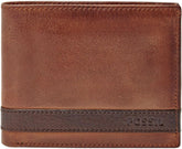 Portofel Fossil pentru bărbați Quinn, - 100% piele bifold maro 11,5 cm L x 2 cm l x 9 cm H ML3644200 Portofel Barbati Naty Shop Maro