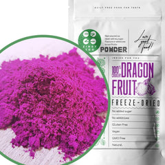 Pulbere de fructe de dragon | XL 300g Pulbere de Pitaya roz uscată prin congelare | Pitaya roșie | Pulbere de fructe de dragon Pitahaya | Smoothie Bowl Powder pentru Matcha Iced Tea Pink Latte | Pulbere de fructe de dragon uscată prin congelare Produse deshidratate Naty Shop 300 G (1 pachet)