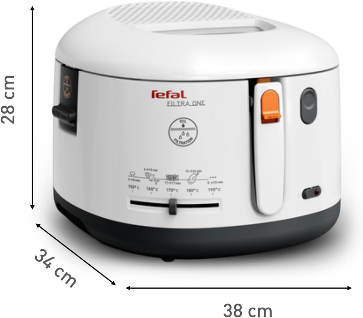 Tefal FF1631 Filtra One Fritteuse, 1.900 W, Kapazität 1,2 kg Haushaltsgeräte Naty Shop