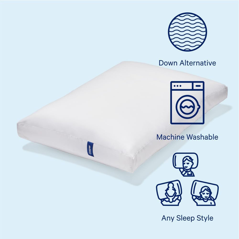 Pernă Casper Sleep Essential pentru dormit, King, alb Perne standard Naty Shop