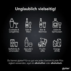 Glitzerpulver für Getränke (Silber) – Essbarer Glitzer für Getränke, 10 Gramm Glitter Naty Shop