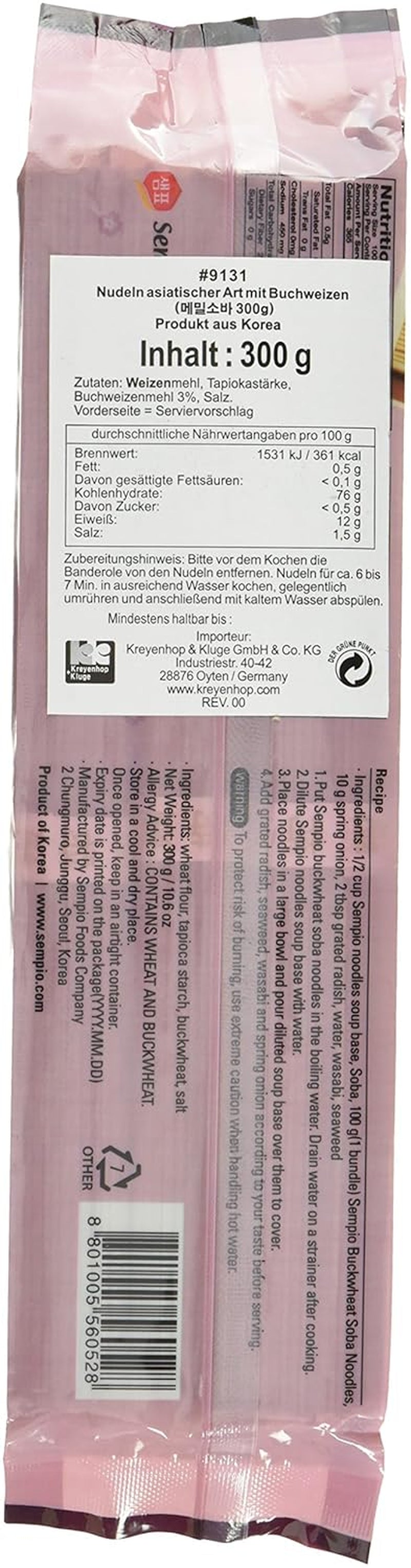 Sempio Buchweizennudeln (Herd), 4er Pack (4 x 300g)