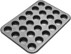 Zenker 6541 Black Metallic 24Er Mini-Muffinform – Antihaftbeschichte Für Perfekte Mini-Muffins, Ø 4,5 cm, ​​Made in Germany Formen und Backbleche Naty Shop