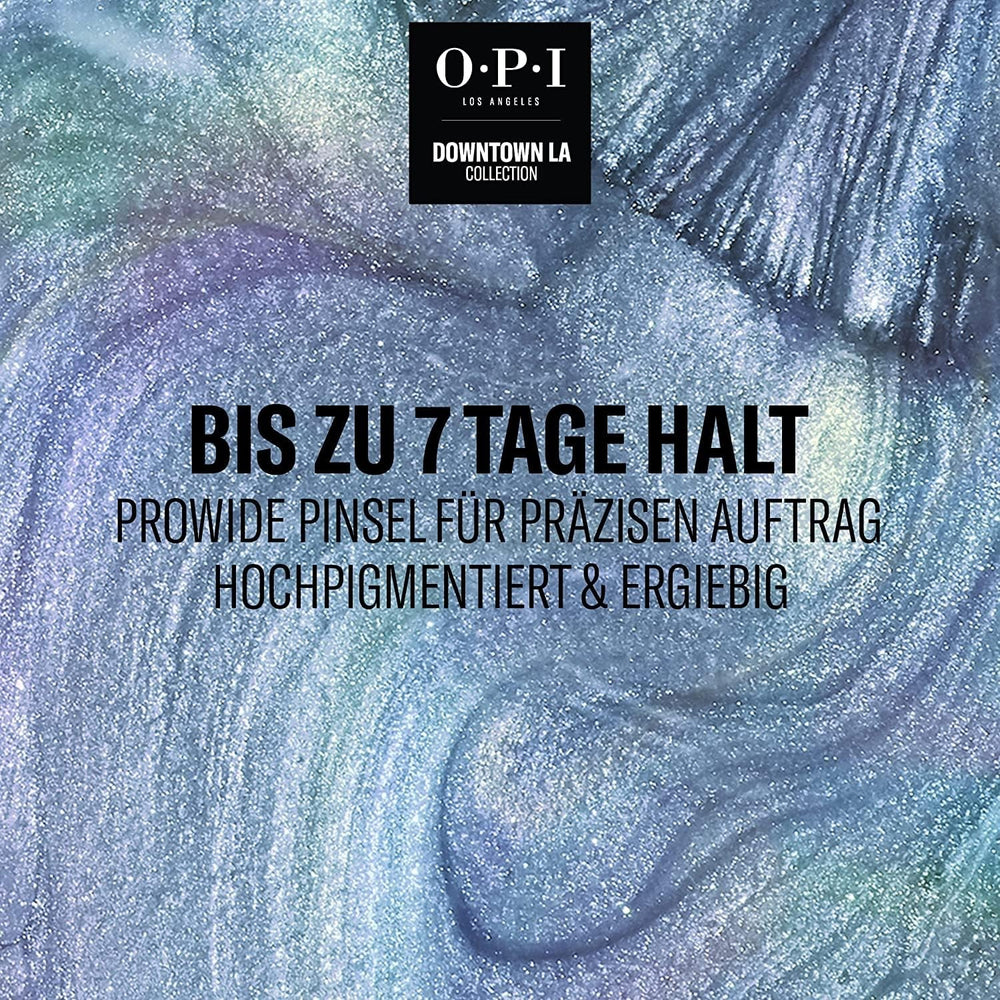 Oja OPI Nail Lacquer în nuanțe de albastru și verde – Oja cu uscare rapidă, rezistentă la ciobire și de lungă durată – durează până la 7 zile – cu pensulă ProWide extra-lată