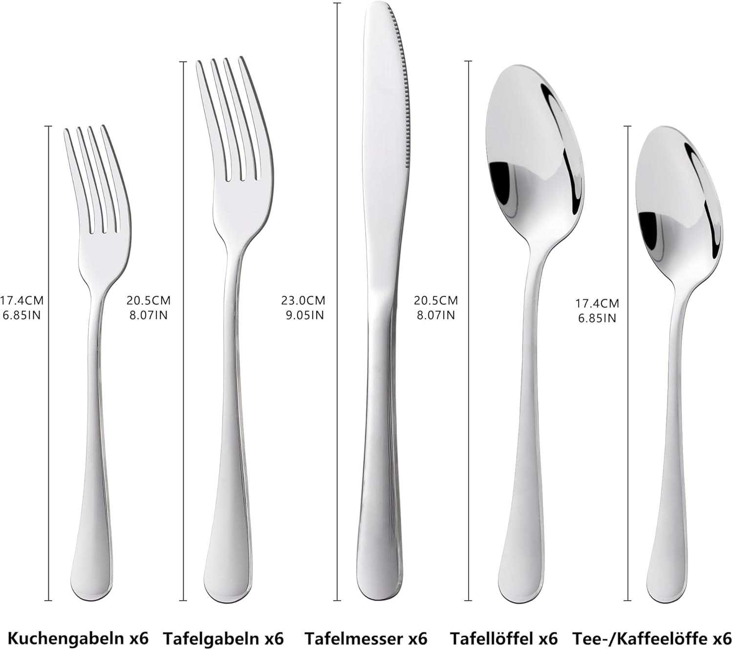 Kitchenboss set tacâmuri 6 persoane: Set de tacâmuri 20 sau 30 de piese Bucatarie Naty Shop