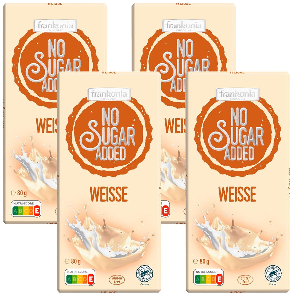 frankonia CIOCOLATĂ FĂRĂ ZAHĂR ADĂUGAT Ciocolată albă fără gluten, 80 g