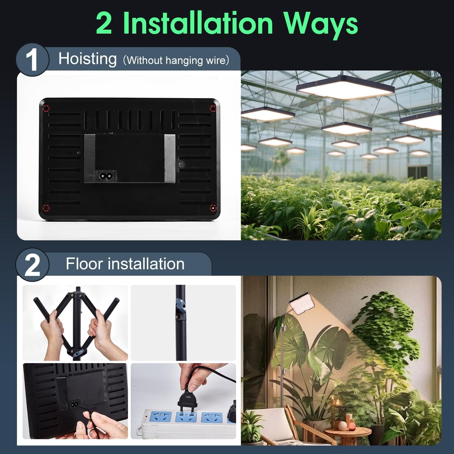 Lampă LED cu spectru complet pentru plante cu suport reglabil, 246 de LED-uri cu temporizator și 9 niveluri de luminozitate, lumină pentru plante pentru legume înflorite, hidroponie și semințele, pentru începători și grădinari de interior