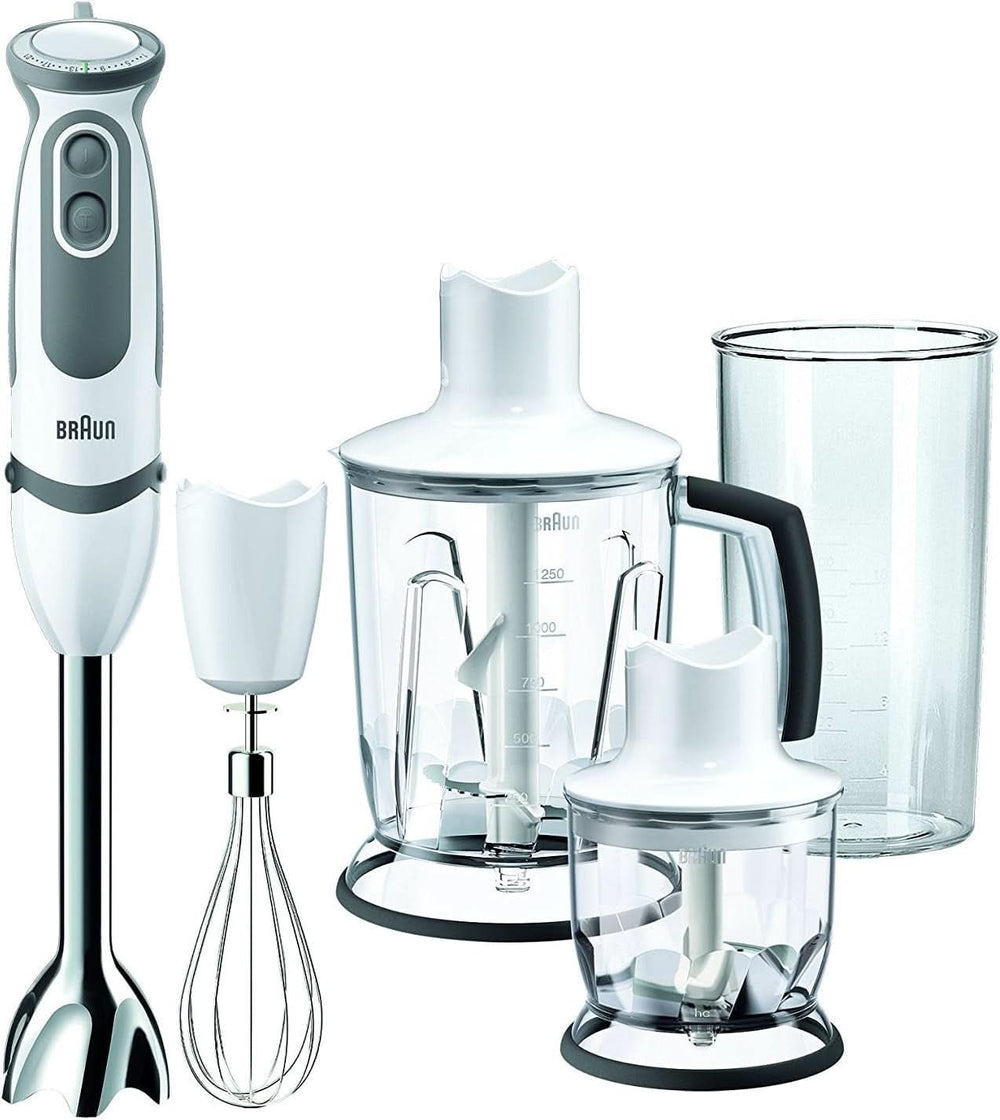 Braun Multiquick 5 Vario MQ 5000 Standmixer | 750 W | Easyclick-System | Powerbell-Technologie | 21 Geschwindigkeitsstufen | Mixen Und Pürieren Mutter und Kind Naty Shop Single Inkl. Schneebesen, Zerkleinerer, Standmixer
